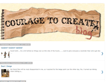 Tablet Screenshot of blog.couragetocreate.com